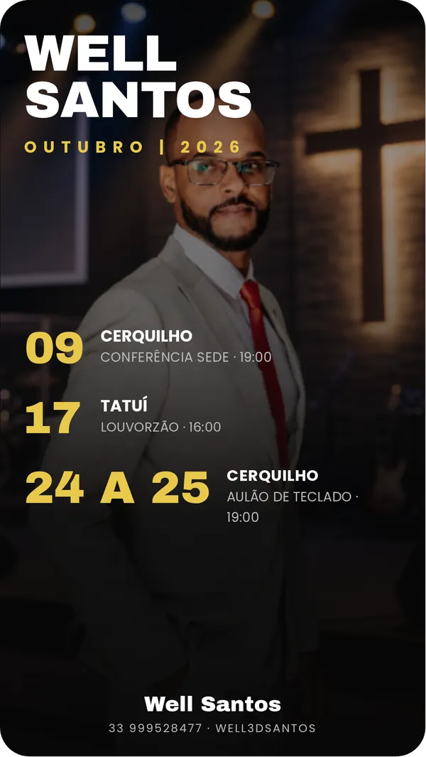 Template dourado de agenda do HARMOMIX com três compromissos de exemplo